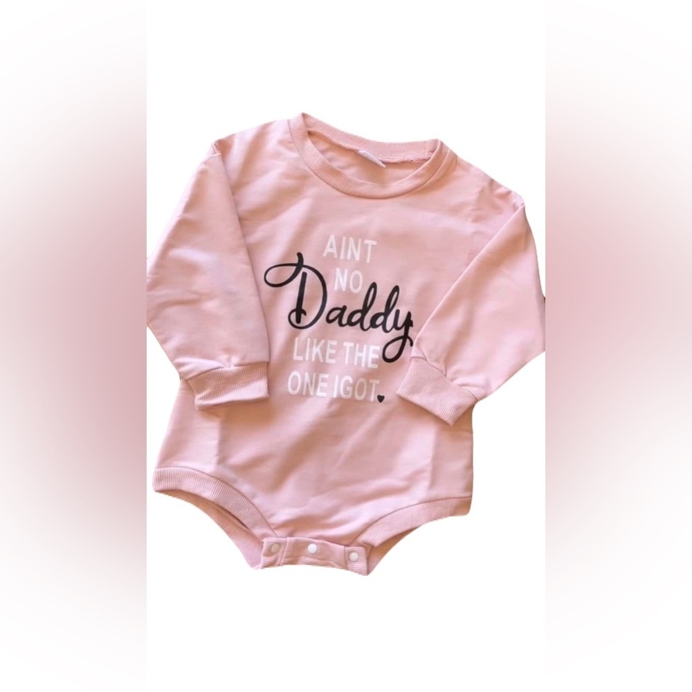 Pink Girl Long Sleeve Baby Onesie or Romper